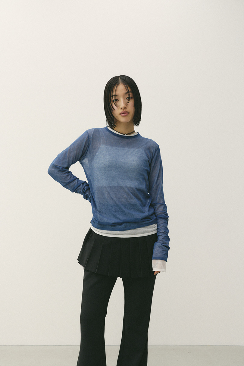 プリーツスカートレイヤードパンツ 詳細画像 BLK 3