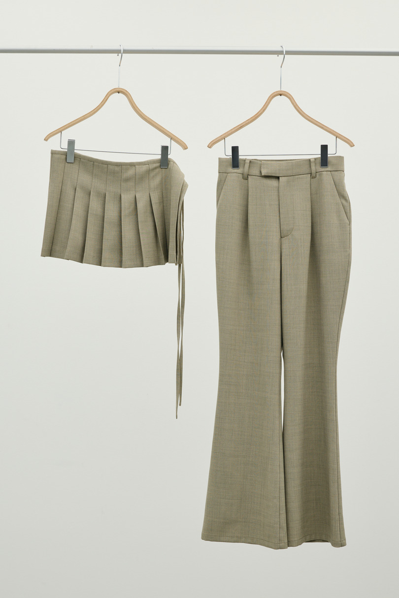 プリーツスカートレイヤードパンツ 詳細画像 L/KHA 15