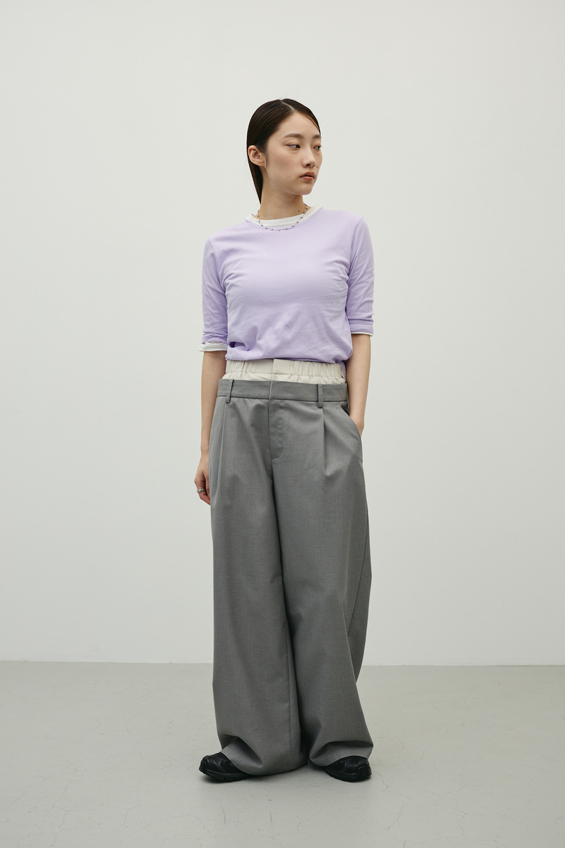 レイヤードローウエストパンツ 詳細画像 GRY 3