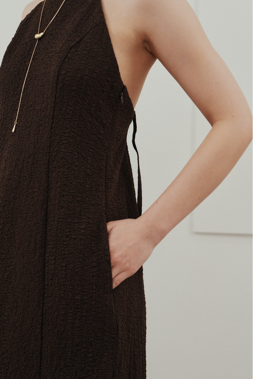 バックオープンナローキャミドレス 詳細画像 BRN 10