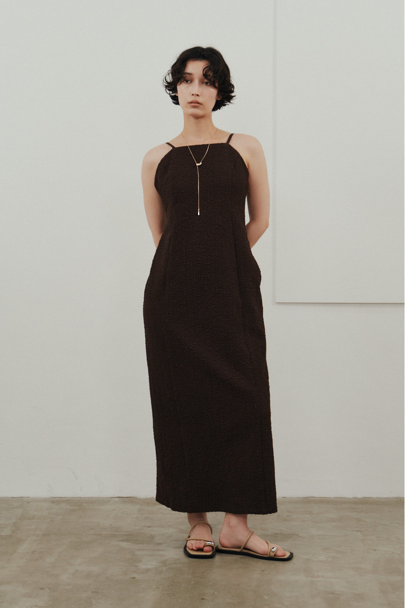 バックオープンナローキャミドレス 詳細画像 BRN 2