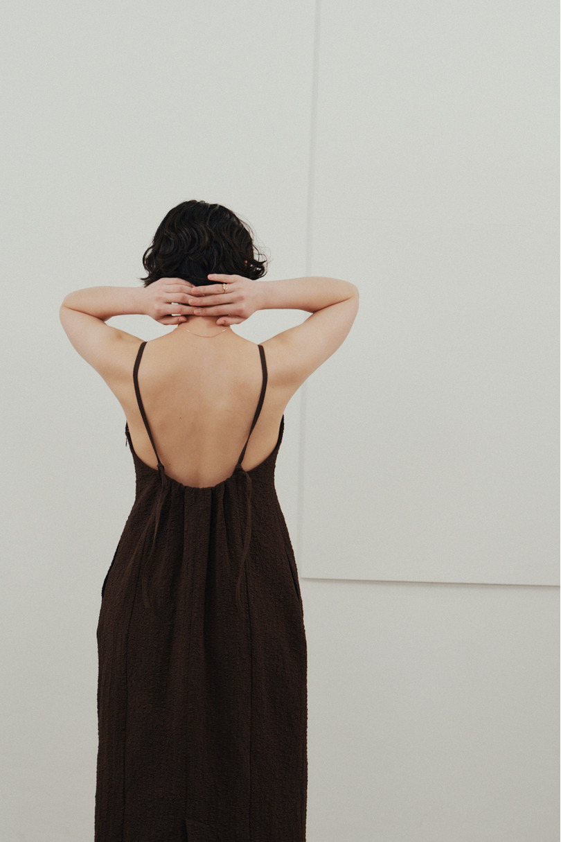 バックオープンナローキャミドレス 詳細画像 BRN 7