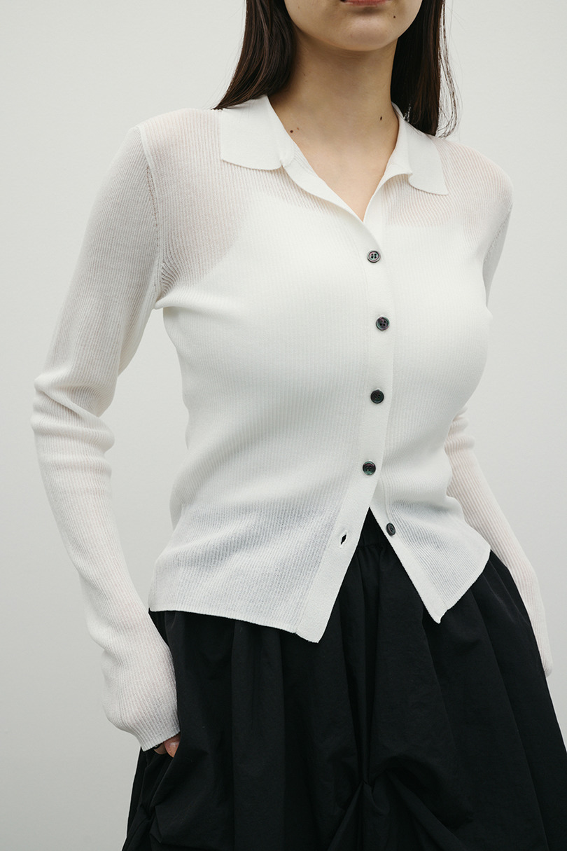 スキッパーニットトップ