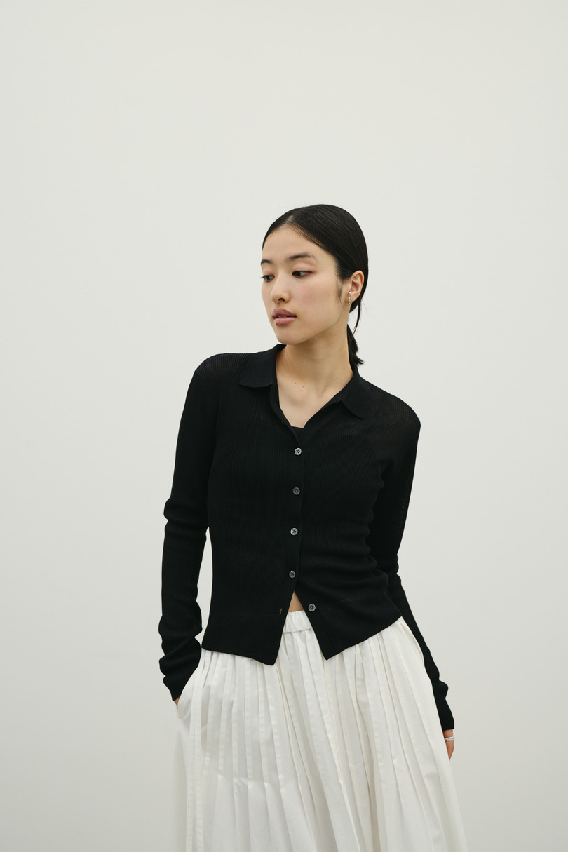 スキッパーニットトップ