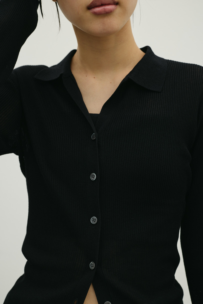 スキッパーニットトップ 詳細画像 BLK 6