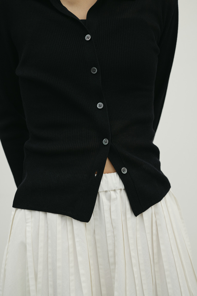 スキッパーニットトップ 詳細画像 BLK 7