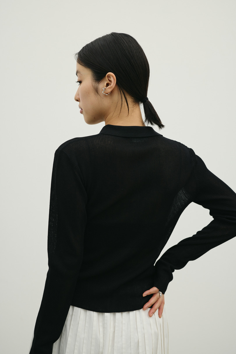 スキッパーニットトップ 詳細画像 BLK 9