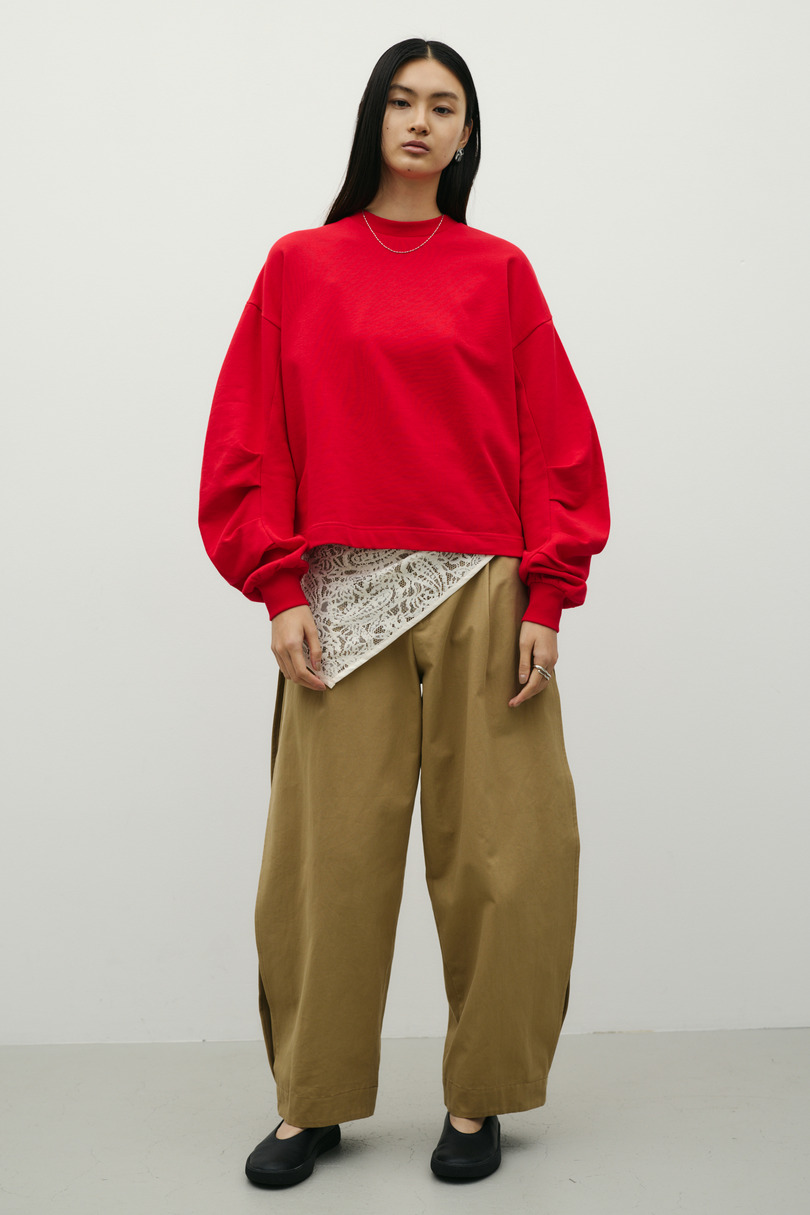 タックスリーブスウェットトップ 詳細画像 RED 2