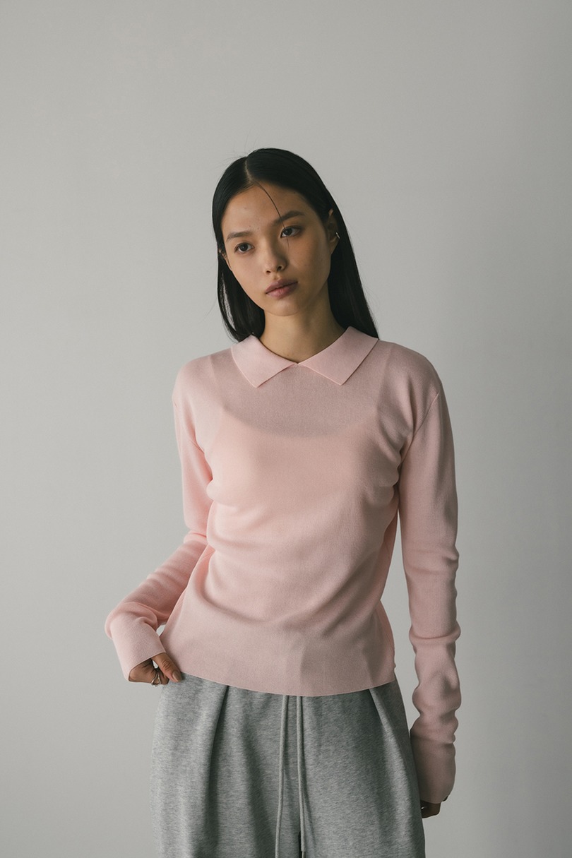 2WAYカラーニットポロ 詳細画像 PNK 6