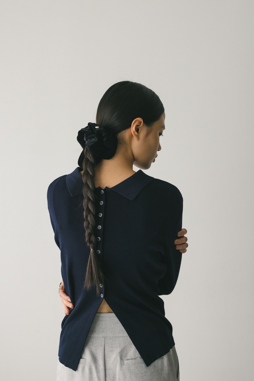 2WAYカラーニットポロ 詳細画像 NVY 8