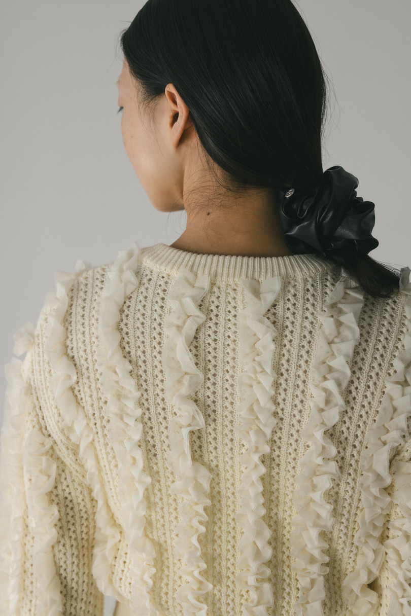 チュールフリルニットカーデ 詳細画像 IVOY 10