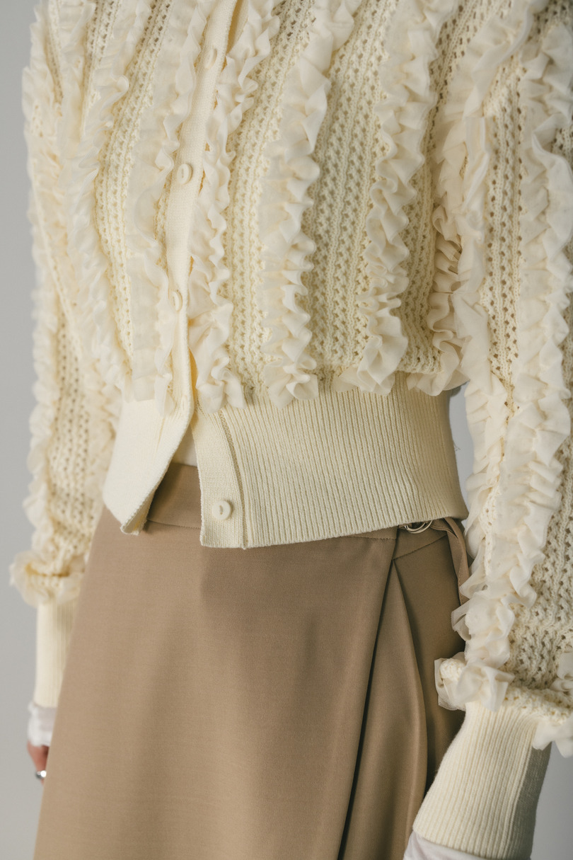 チュールフリルニットカーデ 詳細画像 IVOY 7
