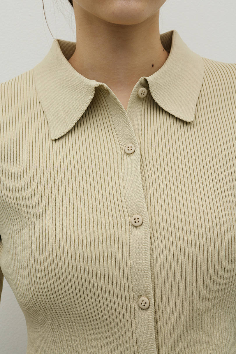 2ピースハーフスリーブポロニットワンピース 詳細画像 BEG 11