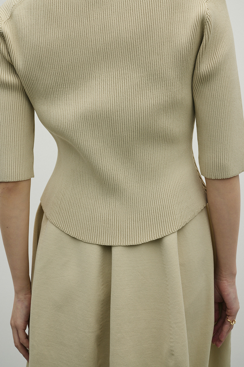 2ピースハーフスリーブポロニットワンピース 詳細画像 BEG 15