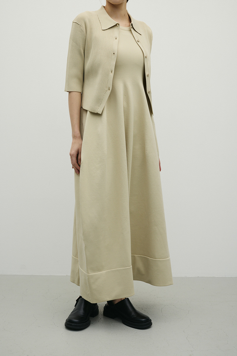 2ピースハーフスリーブポロニットワンピース 詳細画像 BEG 7