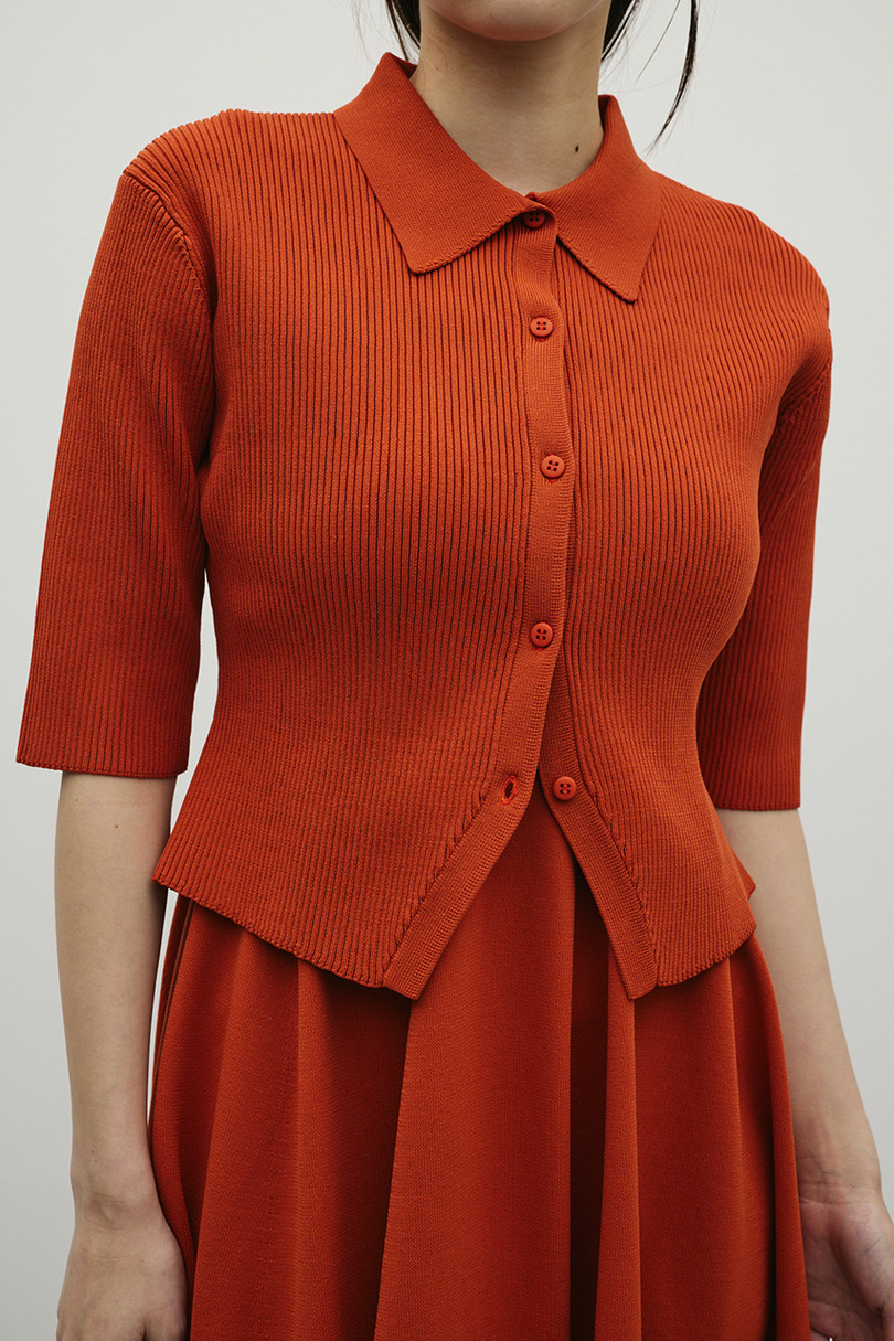 2ピースハーフスリーブポロニットワンピース 詳細画像 ORG 10