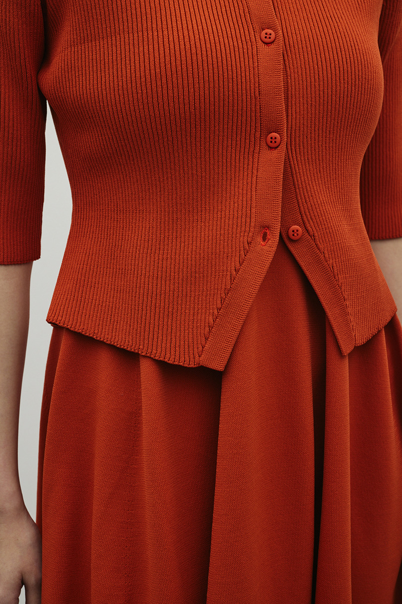 2ピースハーフスリーブポロニットワンピース 詳細画像 ORG 12