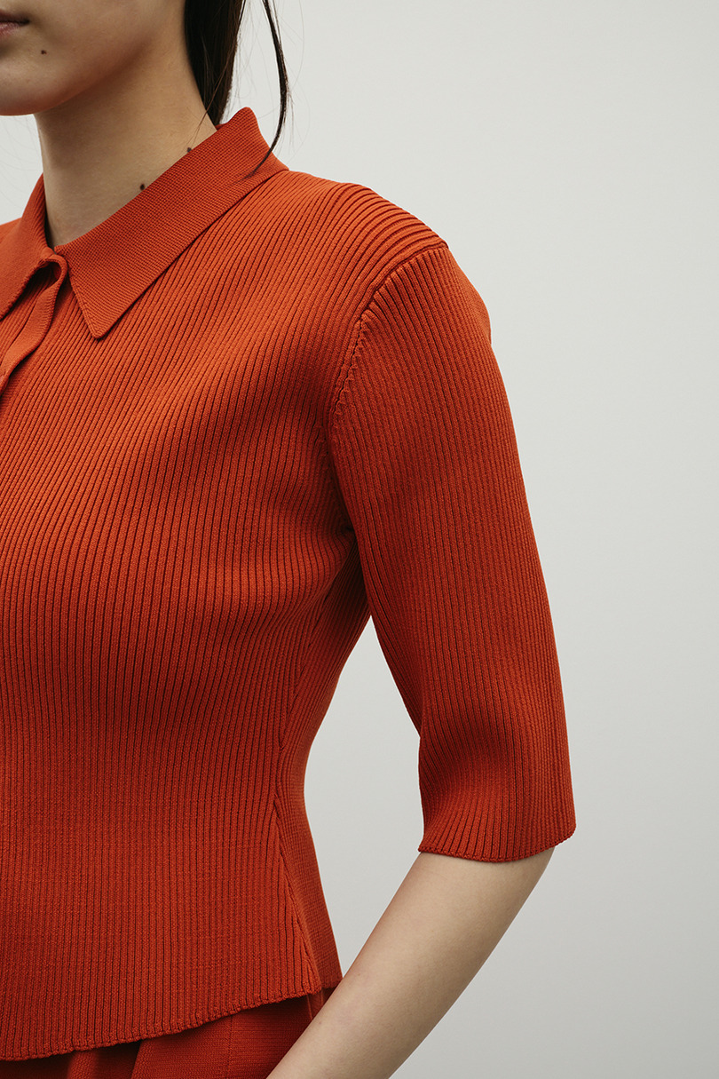 2ピースハーフスリーブポロニットワンピース 詳細画像 ORG 13