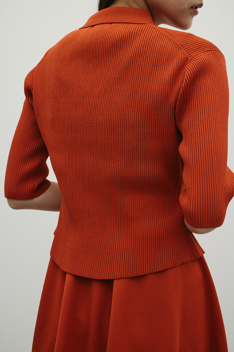 2ピースハーフスリーブポロニットワンピース 詳細画像 ORG 17