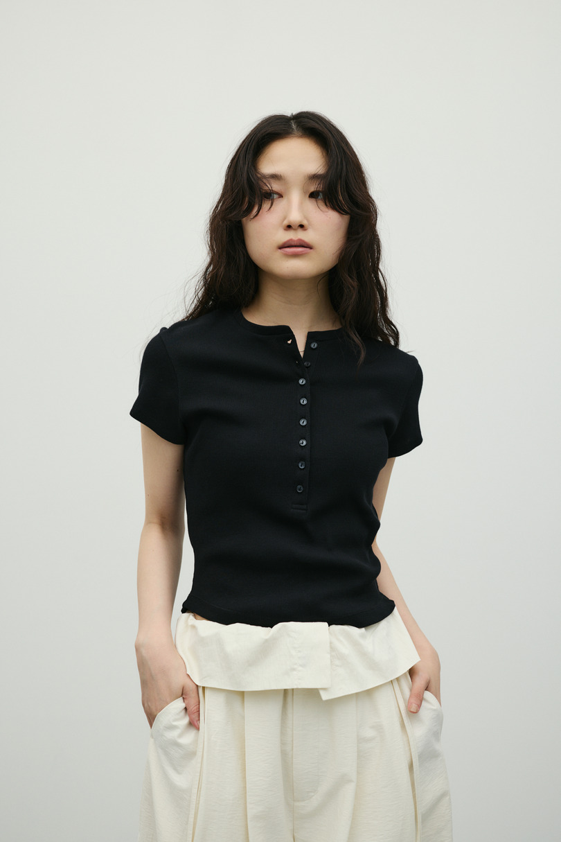 ヘンリーネックT 詳細画像 BLK 2
