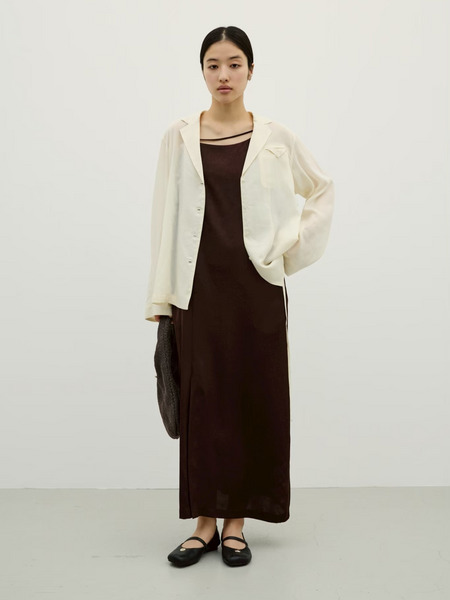 サテンストリングキャミワンピース