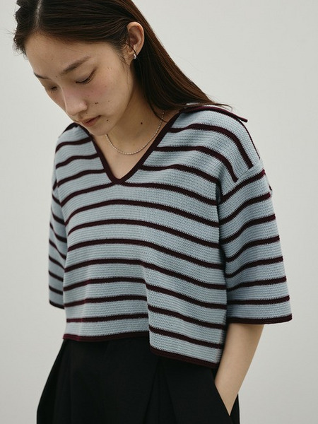 スキッパーニットポロ